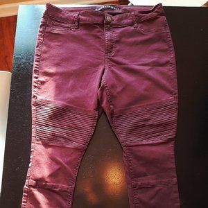 Tinseltown Dark Red Stretchy Pants